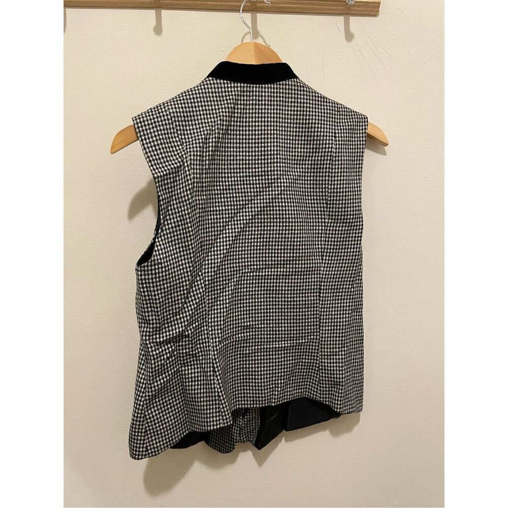 Vintage charter club classic gingham black white sleeveless vest - Picture 3 of 10